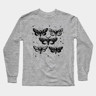 Moth, art, Sfingide Acherontia atropos, with flowers, witch, Halloween, magic, witchcraft, Wiccaoth, Sfingide Acherontia atropos, with flowers, witch, Halloween, magic, witchcraft, Wicca Long Sleeve T-Shirt